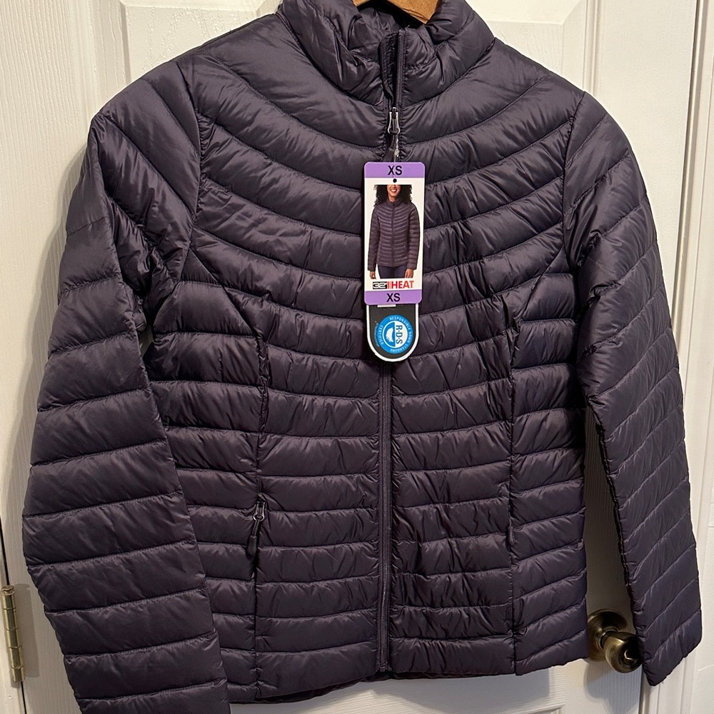32 Degrees Dark Purple Quilted Jacket